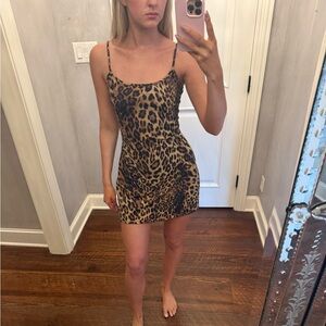 White Fox Boutique Leopard Print Mini Dress